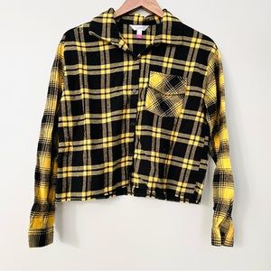 No Boundaries Juniors Flannel Collar Shirt